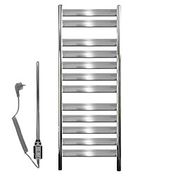 Ecd Germany Radiateur de salle de bain Tharr 500x950 mm chrome avec élément chauffant 300W