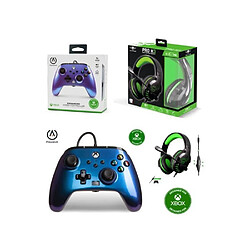 Power A Manette XBOX ONE-S-X-PC bleu NEBULA métalisée Officielle + Casque Gamer PRO PH3 SPIRIT OF GAMER XBOX ONE/S/X/PC