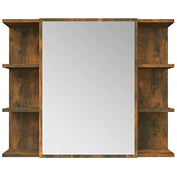 Avis Helloshop26 Armoire à miroir de salle de bain 80 x 20,5 x 64 cm bois chêne 02_0006724