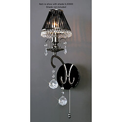 Luminaire Center Applique murale Pescara 1 Ampoule chrome noir/cristal