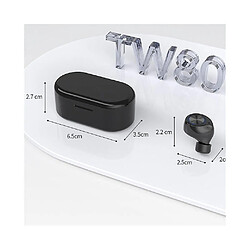 Avis Universal TW80 Mini Affichage Numérique Appel Binaural Bluetooth 5.0 Casque In-Ear Sans Fil avec Boîtier de Recharge Type C