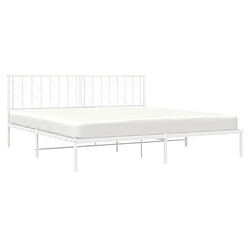 Avis Maison Chic Cadre/structure de lit métal et tête de lit pour adulte - Lit Moderne Chambre blanc 193x203 cm -MN96273