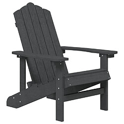 Maison Chic Chaise Adirondack de jardin - Fauteuil d'extérieur PEHD Anthracite -MN43640