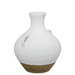 Vase Alexandra House Living Blanc Céramique 23 x 28 cm Avec des poignées 