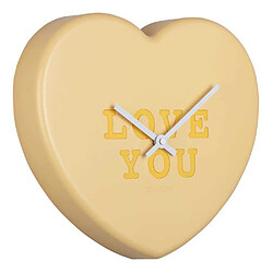 Karlsson Horloge à message Heart Candy jaune pâle.