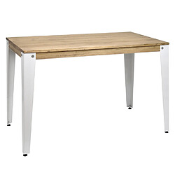 Ds Meubles Table Salle a Manger Lunds 120x80 BL-EV Table Salle a Manger Lunds 120x80x75cm Blanc-Vieilli Box Furniture