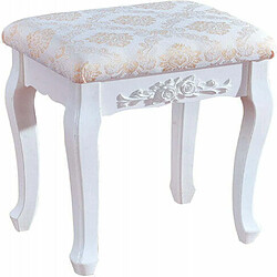 Avis Helloshop26 Tabouret de coiffeuse blanc de style baroque 19_0000364