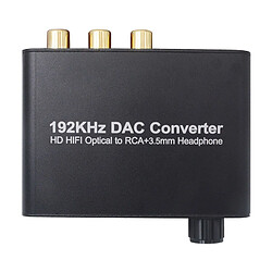 Universal DAC 192 kHz Convertisseur analogique numérique HiFi de 5,1 ch Optique Optique Coaxial à RCA avec cric de 3,5 mm Support AC3 DTS | 