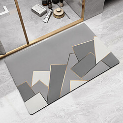 LUUCOZK Tapis de bain antidérapants absorbants à séchage rapide, décoration de salle de bain, motif 2-45 x70CM 