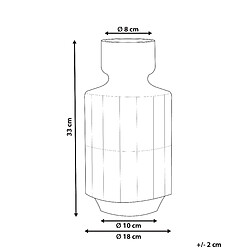 Avis Beliani Vase à fleurs DIKELLA Verre 33 cm Gris