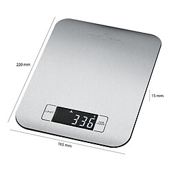 Balance de cuisine numérique, 5 kg par pas de 1 g, fonction tare, , Argent, Proficook, KW 1061 pas cher