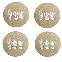 Ac-Deco Lot de 4 sets de table en jute - D 38 cm - Mexico