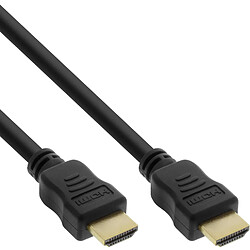 InLine 17511P Premium HDMI 2.0 Kabel HDMI 2.0 Stecker auf Stecker, 1.5m, schwarz, vergold. pas cher