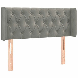 Avis Maison Chic Tête de lit scandinave à LED,meuble de chambre Gris clair 93x16x78/88 cm Velours -MN88201