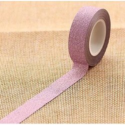 Wewoo Ruban adhésif Étiquette de en papier Washi Flashruban de bricolage décoratiflongueur 10 m rose 