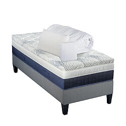 Bellecour Pack Castellane Pack Prêt à dormir CASTELLANE 90x200 cm | Matelas Mémoire de forme + Sommier + Accessoires