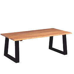 vidaXL Table basse Bois d'acacia massif 110x60x40 cm