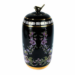 Vase DKD Home Decor Porcelaine Noir Shabby Chic (16 x 16 x 32 cm)