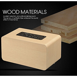 Wewoo Enceinte Bluetooth Haut-parleur en bois W5 Portable HiFi Shock Bass brun foncé 