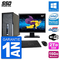 PC Tour HP ProDesk 400 G1 Ecran 19" Intel G3220 RAM 16Go SSD 2To Windows 10 Wifi · Occasion 