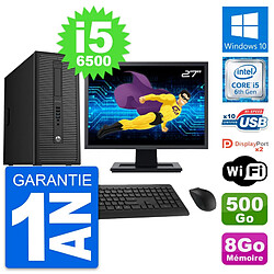 PC Tour HP 800 G2 Ecran 27" Intel i5-6500 RAM 8Go Disque 500Go Windows 10 Wifi · Occasion 