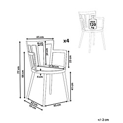 Avis Beliani Chaise de salle à manger Set de 4 Rose pastel MORILL