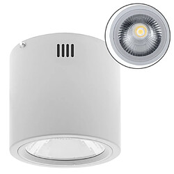 Plafonnier TUBI 1x30W LED 2400lm 4000K H18xP.19cm Aluminium Blanc