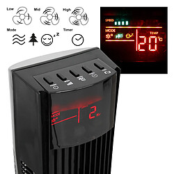 Avis ECD Germany Ventilateur sur pied avec afficheur LED et télécommande - 45W - 116 x 31 cm - noir - avec 3 niveaux de vitesse et modes de ventilation