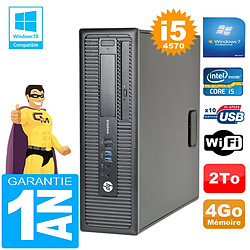 PC HP EliteDesk 800 G1 SFF Core I5-4570 4Go Disque 2 To Graveur DVD Wifi W7 · Occasion 