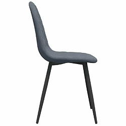 Maison Chic Lot de 6 Chaises à manger | Chaise de salle à manger cuisine gris foncé velours -GKD27785 pas cher