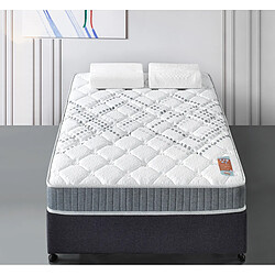 Sensoreve Matelas Eliha 90x200cm RESSORTS ENSACHÉS individuellement - Épaisseur 20cm- Indépendance de couchage