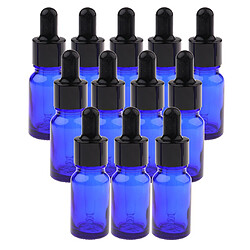 12 pièces vide bouteille d'huile essentielle verre liquide aromathérapie compte-gouttes 15ml