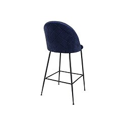 Acheter Lisa Design Antigua - lot de deux tabourets de bar - en velours bleu