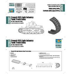 French R35 Light Infantry Tank Track Lin - 1:35e - Trumpeter 