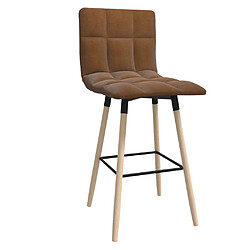 vidaXL Tabouret de bar Marron Tissu