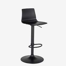 Avis Tabouret bar de cuisine design noir mat réglable en hauteur Grand Soleil Imola Matt, Couleur: Noir