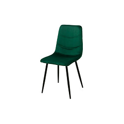 Chaise Romimex Vert Velours Métal 45 x 89 x 55 cm