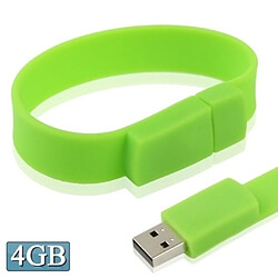 Wewoo Clé USB vert Disque Flash USB 2.0 Bracelets Silicon 4 Go 