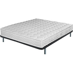 Ebac Matelas + sommier 140x190 Mousse - Soutien medium - Sommier démonté - Made in France