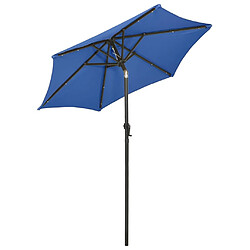 Acheter Maison Chic Parasol Jardin | Parasol avec lumières LED Bleu azuré 200x211 cm Aluminium - GKD18529