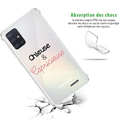 Avis Coque Samsung Galaxy A51 5G anti-choc souple avec angles renforcés transparente Chieuse et Capricieuse Evetane