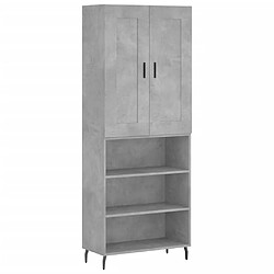 Maison Chic Buffet,Meuble de Rangement,commode pour salon,Cuisine Gris béton 69,5x34x180 cm Bois d'ingénierie -MN42688