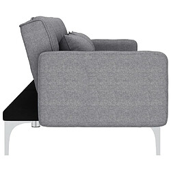 Avis Maison Chic Canapé-lit convertible, Clic-Clac Gris clair Tissu -GKD59476