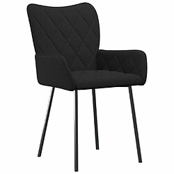 Avis Maison Chic Lot de 2 Chaises à manger | Chaise de salle à manger cuisine noir tissu -GKD82721