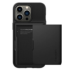 Spigen Sgp Coque iPhone 13 Pro Max Hybride ultra-fine Béquille Spigen Slim Armor Noir