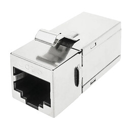 Bematik Connecteur clé de voûte RJ45 femelle à RJ45 femelle Cat.6 FTP compact métallique