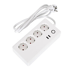 Avis Ledkia Bloc Multiprises 4 Prises Type F Schuko + 2 xUSB WiFi Blanc