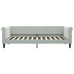 Acheter Maison Chic Lit de jour avec matelas, Lit de repos Lit d'invité pour Salon Chambre,Canapé-lit gris clair 90x200 cm velours -MN95007