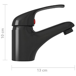 Acheter Helloshop26 Mitigeur de lavabo robinet de cuisine salle d'eau mitigeur de salle de bain robinet de lavabo maison intérieur 13 cm noir 02_0003502