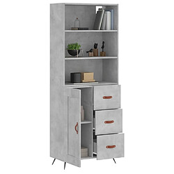 Avis Maison Chic Buffet,Meuble de Rangement,commode pour salon,Cuisine Gris béton 69,5x34x180 cm Bois d'ingénierie -MN85106